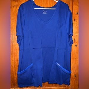Jaanuu Scrub Top Size 3x Royal Blue NEW WITHOUT TAGS